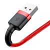 Baseus Cafule 2.4A Lightning USB-kábel, 1 m (piros)