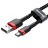 Baseus Cafule 2.4A USB-Micro USB kábel 1m (piros-fekete)