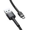 Baseus Cafule 1,5A 2 m-es USB-Micro USB kábel (szürke-fekete)