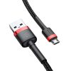 Baseus Cafule USB-Micro-USB kábel, 1.5A, 2 m (piros-fekete)