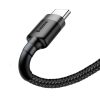Baseus Cafule USB-USB-C kábel, 3A, 0,5 m (szürke-fekete)