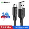 UGREEN USB-Micro USB kábel, QC 3.0, 2,4A, 0,25m (fekete)