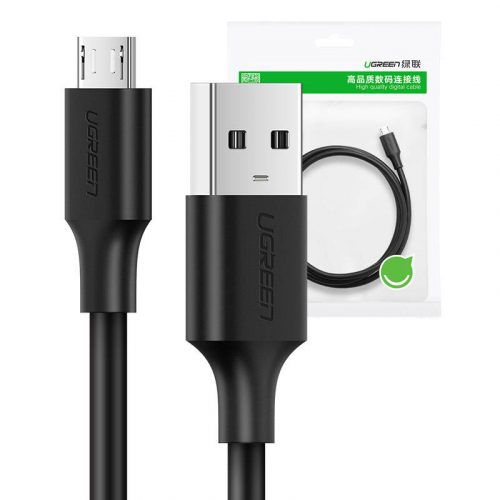 UGREEN micro USB kábel, QC 3.0, 2.4A, 1.5m (fekete)