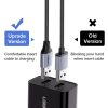 UGREEN USB-Mikro USB kábel, QC 3.0, 2,4A, 0,25m (fekete)