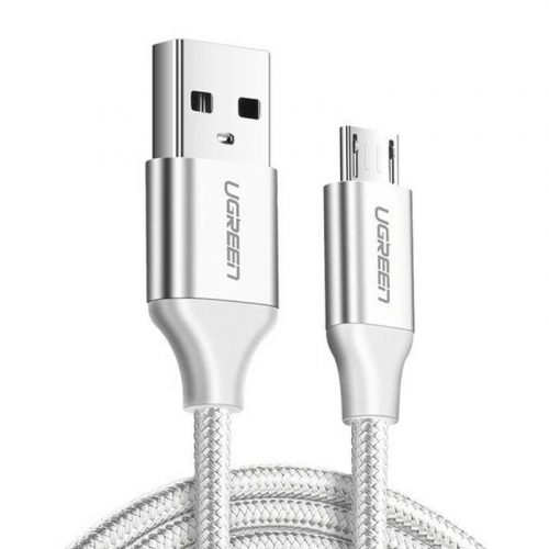 UGREEN USB-Micro USB kábel, QC 3.0, 2.4A, 2m (fehér)