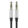 Baseus Yiven AUX 3,5 mm mini jack audio kábel, 1m (fekete-ezüst)