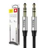 Baseus Yiven AUX 3,5 mm mini jack audio kábel, 1m (fekete-ezüst)