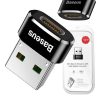 Baseus 5A USB-C–USB-A adapter (fekete)