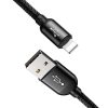 Baseus 3 az 1-ben USB-C / Lightning / Micro-USB kábel, 3A, 1,2 (fekete)