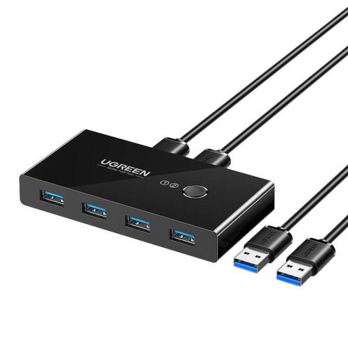 UGREEN KVM USB kapcsoló 2x4 USB 3.0 (fekete)