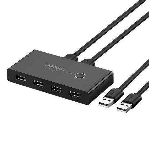 UGREEN KVM USB kapcsoló 2x4 USB 2.0 (fekete)