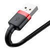 Baseus Cafule 2.4A Lightning USB-kábel 0.5m (fekete-piros)