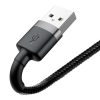 Baseus Cafule 2.4A Lightning USB-kábel 0.5m (szürke-fekete)