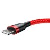 Baseus Cafule 1,5A 2 m-es Lightning USB-kábel (piros)