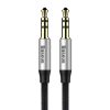 Baseus Yiven AUX 3,5 mm mini jack audio kábel, 1,5 m (fekete-ezüst)