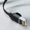 Baseus Cat 6 UTP Ethernet RJ45 kábel lapos 8 m (fekete)