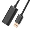 UGREEN US121 USB 2.0 hosszabbító kábel, aktív, 5m (fekete)