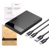 UGREEN US221 Külső ház 2,5" HDD/SSD, SATA, USB 3.0 + USB-C USB-C 3.1 (fekete)