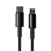 Baseus Tungsten Gold USB-C - Lightning kábel, 20 W, 5 A, PD, 1 m (fekete)