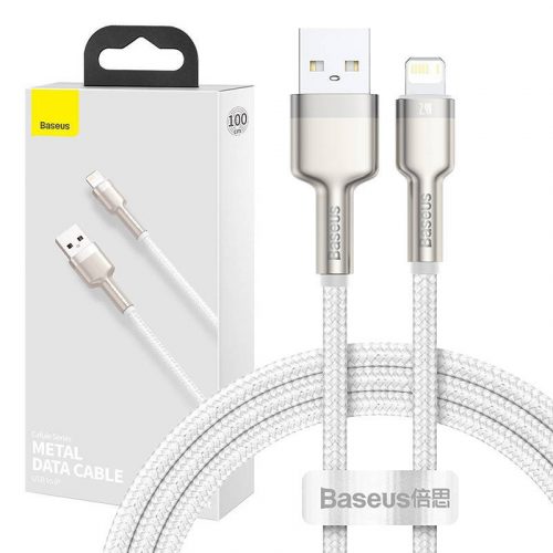 Baseus Cafule USB-világítás kábel, 2,4A, 1 m (fehér)