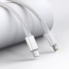 Baseus USB-C - Lightning kábel, nagy sűrűségű fonott, 20 W, PD, 2 m (fehér)