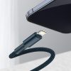 Basues USB-C - Lightning Kábel nagy sűrűségű fonott, 20W, 5A, PD, 2m (kék)