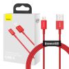 Baseus Superior sorozat USB-villany kábel, 2,4 A, 1 m (piros)