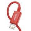 Baseus Superior sorozat USB-villany kábel, 2,4 A, 1 m (piros)