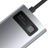 Baseus Metal Gleam Series 4 az 1-ben hub, USB-C - USB 3.0 + USB 2.0 + HDMI + USB-C PD (szürke)