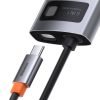 Baseus Metal Gleam sorozat 6 az 1-ben hub, USB-C - 3x USB 3.0 + HDMI + USB-C PD + Ethernet RJ45 (szürke)