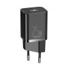 Baseus Super Si 1C 25W gyorstöltő adapter 1 m-es USB-C-USB-C kábellel (fekete)