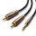 UGREEN AV170 kábel, 2x RCA (Cinch) jack 3.5mm, 1m (fekete)