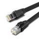 UGREEN NW134 Lapos hálózati kábel fém csatlakozókkal, Ethernet RJ45, Cat.8, U/FTP, 5m (fekete)