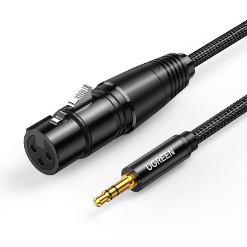 UGREEN AV182 XLR audio kábel 3.5mm AUX, 1m (fekete)