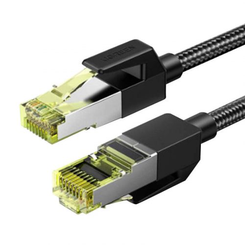 UGREEN NW150 Fonott hálózati kábel, Ethernet RJ45, Cat.7, F/FTP, 1.5m (fekete)