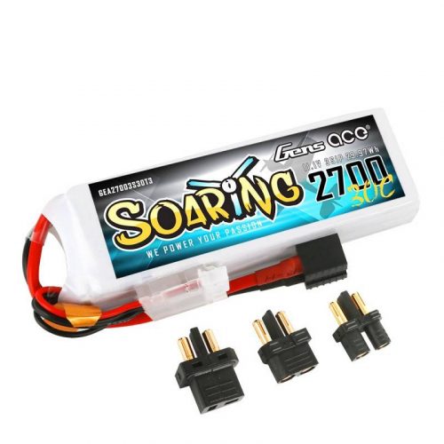 Gens Ace Soaring 2700 mAh 11,1 V 30C 3S1P akkumulátor EC3 / XT60 / T-dugóval