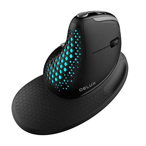 Vezeték nélküli ergonomikus egér Delux M618XSD BT+2.4G RGB