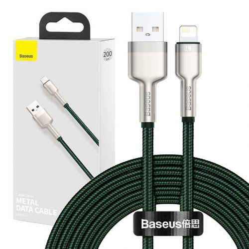 Baseus Cafule USB-világítás kábel, 2,4A, 2m (zöld)