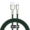 Baseus Cafule USB - Lightning Kábel, 2.4A, 1m (zöld)