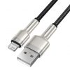 Baseus Cafule USB-világító kábel, 2,4A, 0,25 m (fekete)