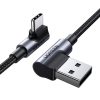 UGREEN US176 USB-USB-C kábel, 3A, 1m (fekete)