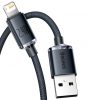 Baseus Crystal Shine USB-Lightning kábel, 2.4A, 1.2m (fekete)