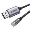 UGREEN CM477 Audió adapter, USB 3,5 mm-es mini jack 3,5 mm-es AUX csatlakozó (szürke)