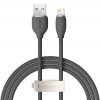 Baseus Jelly USB-világító kábel, 2,4A, 1,2m (fekete)