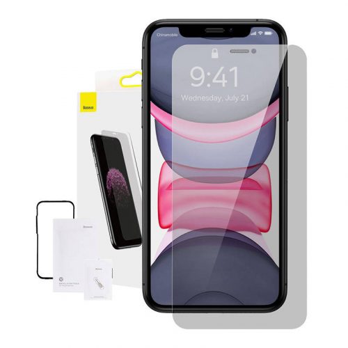 Baseus edzett üvegfólia 0,3mm iPhone X/XS/11 Pro készülékhez (1 db)