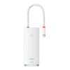 Baseus Lite Series 6 az 1-ben Hub, USB-C - 2x USB 3.0 + HDMI + USB-C + TF/SD (fehér)