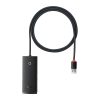 Baseus Lite Series 4 az 1-ben hub, USB - 4x USB 3.0, 1m (fekete)