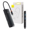 Baseus Lite Series 6 az 1-ben Hub, USB-C-2x USB 3.0+USB-C+HDMI+SD/TF (fekete)