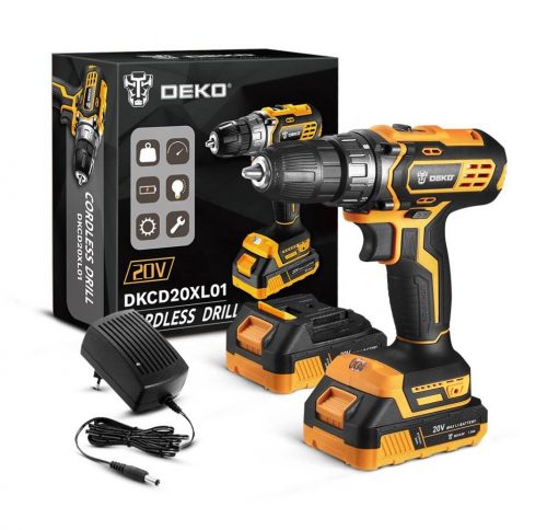 Deko Tools DKCD20XL01-H10S2 Akkumulátoros fúrógép 20V