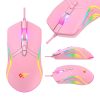 Havit MS1026 pink gamer egér RGB 1000-6400 DPI